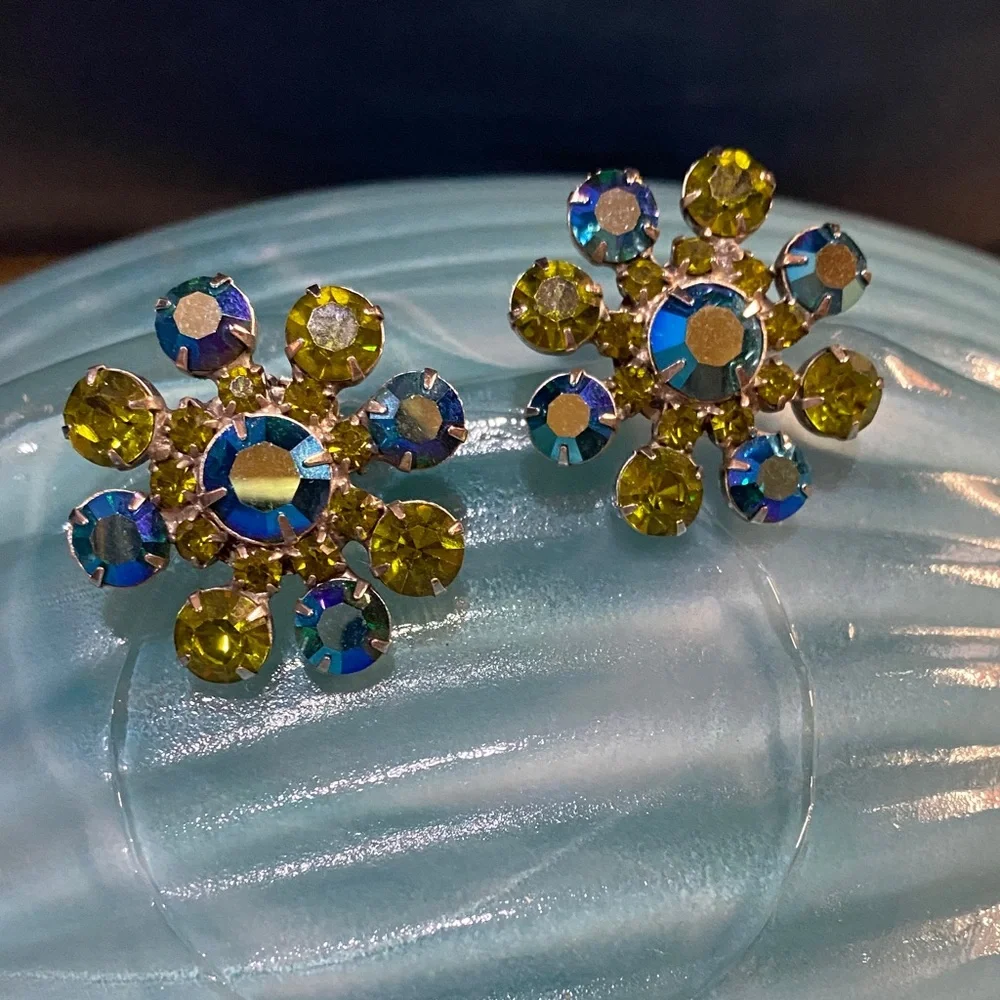 Elegant Vintage Clip Earrings - Picture 1 of 8